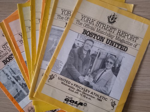 Boston united home programmes - united,