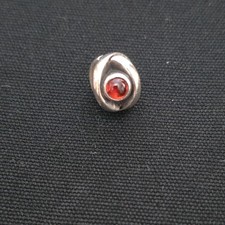Pandora discontinued bead with amber coloured stone sterling silver