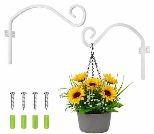 White hanging basket - hanging,