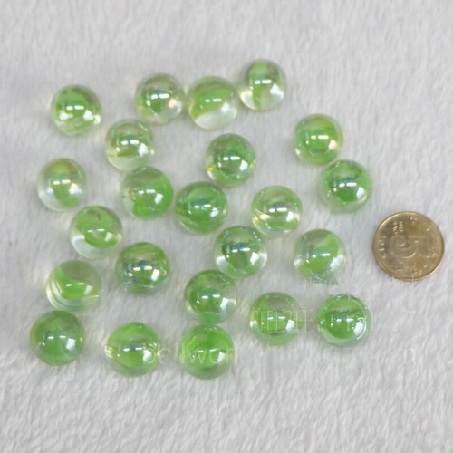 20x clear green glass marbles - clear,