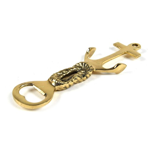Maritime brass anchor bottle - brass,