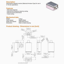 2pcs (1 Pair) Sonion 2354 Full