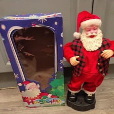 Vintage 1990s Boxed 42cm Musical Santa Father Christmas Sings Jingle Bells