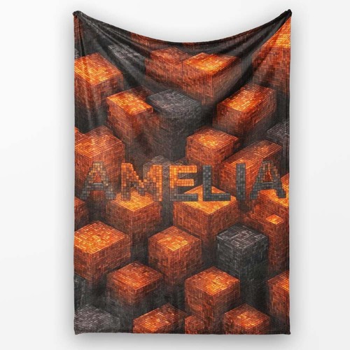 Soft fleece blanket - fleece, burnt