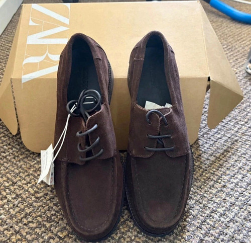 Zara men brown suede - zara,