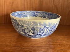 Antique Wedgwood Etruria ‘Ferrara’ Salad/ Fruit Blue & White Bowl