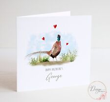 Pheasant Valentine Card -
