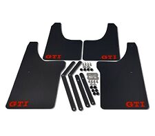 rallyflapZ | Mud Flaps & Fixings FITS: VW Polo Mk5 GTi Black 4mm PVC *G GTi-Red