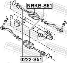 Steering rack gaiter Front