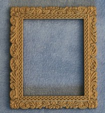 Ornate golden metal picture - golden,
