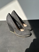Feud Britannia Black Wedge Shoes Size 7/40 - 228