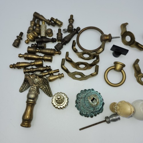 Lot vtg lamp parts - lot,