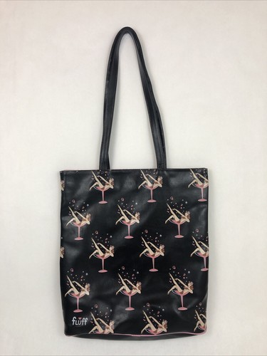 Fluff martini glass vinyl tote - martini,