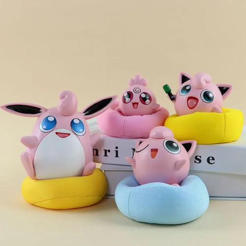 4pcs set jigglypuff wigglytuff - jigglypuff,