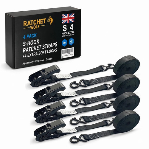 Ratchet straps 25mm 6m - ratchet,