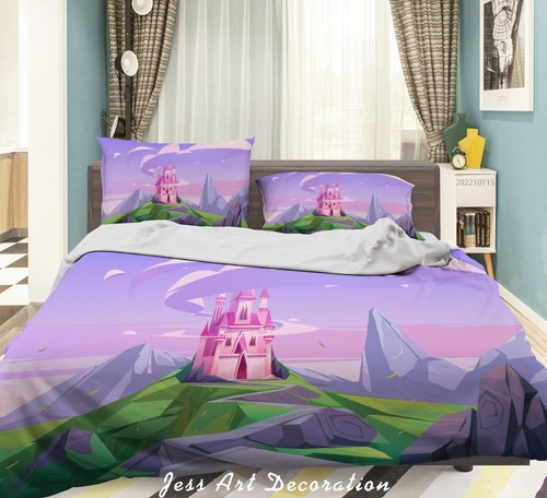 Castle cartoon kids quilt - cartoon,