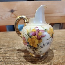 Antique c.1916 Royal Worcester Blush Ivory Hand Painted 5"  No 1094 Jug