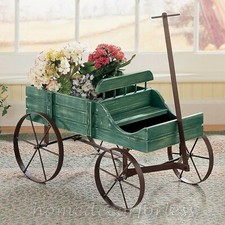 Wooden Wagon Flower Planter