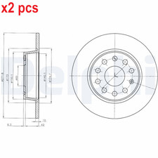 X2 PCS L&R SIDES BG4324C BRAKE