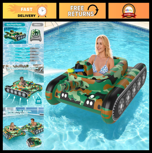 Inflatable tank pool float - tank,