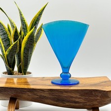 Turquoise Opaque Glass Fan