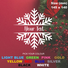 Custom Snowflake - Christmas Car/Laptop/Window/Tractor/ Wall Vinyl Sticker Decal