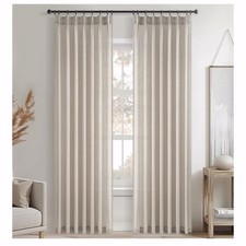 Beige Sheer Pencil Pleat