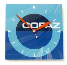 Vintage 31cm French Advertising Wall Clock - COFAZ Sign Retro Blue Bar Decor