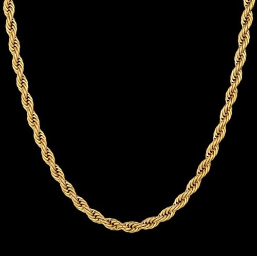 Long chain necklace 3mm - 3mm, 18ct