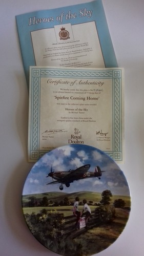 Royal doulton war plane plate - doulton,