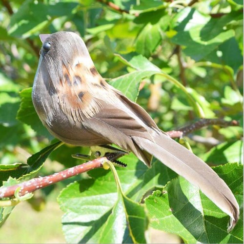 12pcs feathered sparrow birds - feathered,