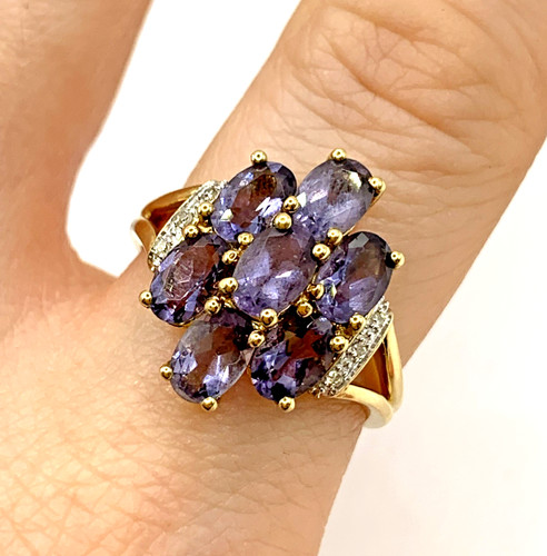 Tanzanite diamond ring 9ct - ring,