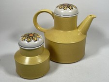 Midwinter Stonehenge Flowersong Sunflower Teapot & Sugar bowl Vintage Retro