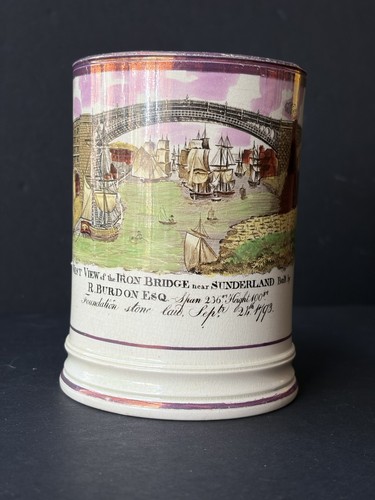 Pink lustre mug - pink, sunderland