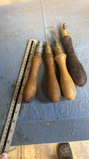 4 Wooden Handle Pad Saw Handles. Vintage Woodworking Tools.
