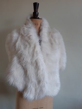 White Faux Fur Silk Lined