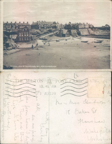 Cullercoats bay beach - view, the