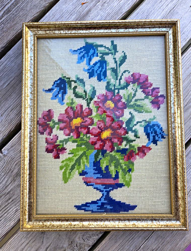 Vintage framed tapestry a - framed,