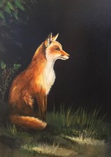 Original Painting. Fox in