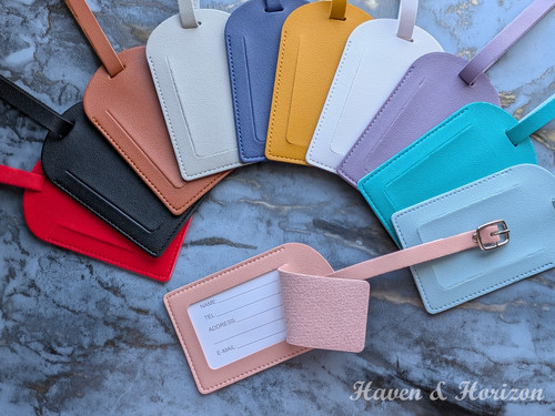 Leather luggage tags - x,