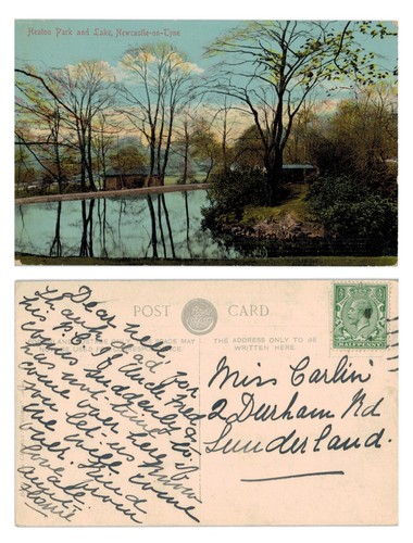 Vintage postcard heaton - vintage,