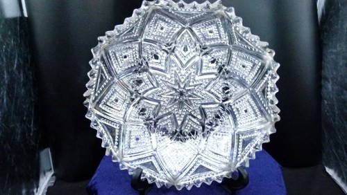 Vintage lead crystal frilled - vintage,