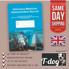  Veterinary Medicine Administration Record Books
