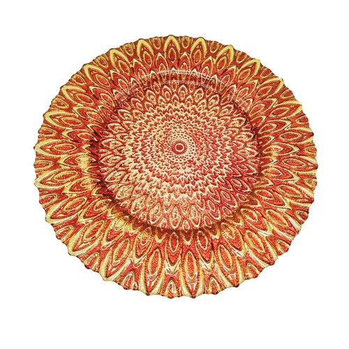 Elegant glass plate 33cm - plate,