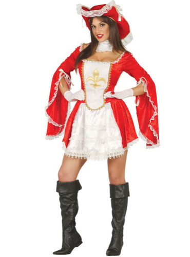 Ladies deluxe musketeer red - ladies,