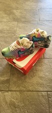Nike Air Max 90/Custom Painted/UK7/WhitePinkBlue/Essential/ID/Mens/Womens