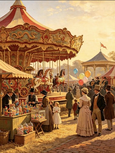 Victorian london fair ground - london,