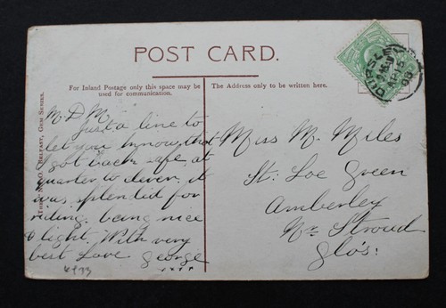 Dursley glos 1908 postmark - 1908,