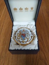 Royale Stratford ELIZABETH II Golden Jubilee Enamel trinket box