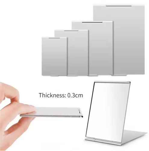 Aluminum folding mirror pocket - aluminum,